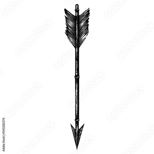 Arrowhead illustration vintage rustic vector