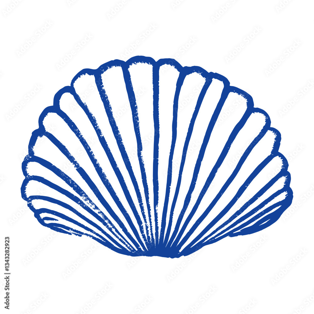 Obraz premium Sea shell illustration seashell design vector