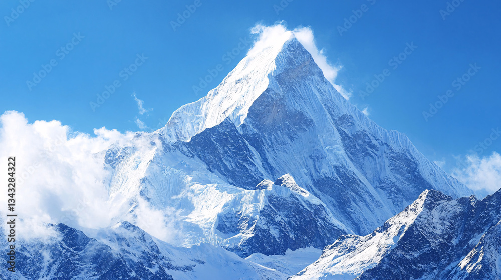 Obraz premium Majestic himalayan peaks nature photography of snow-capped mountains and clear skies