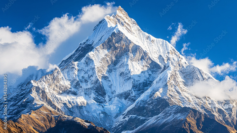 Naklejka premium Scenic himalayan landscapes captivating nature photography of snow-capped peaks