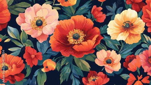 Obraz na płótnie Ernesto flores de colores w salonie