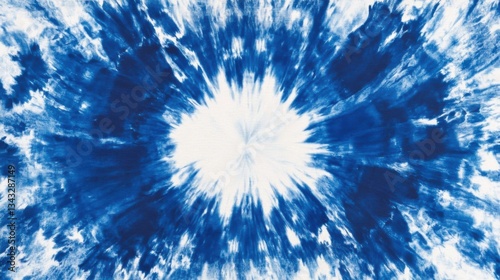 Obraz na płótnie Diseño abstracto azul y blanco w salonie