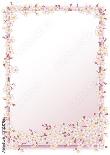 Wallpaper Mural 桜の飾り枠 Torontodigital.ca