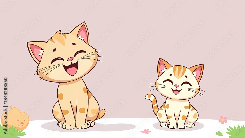 Cute Feline Clip Art for Little Big Planet Style Design Cute Feline Clip Art for Little Big Planet Style Design