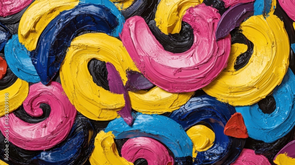 Arte abstracto colorido con espirales