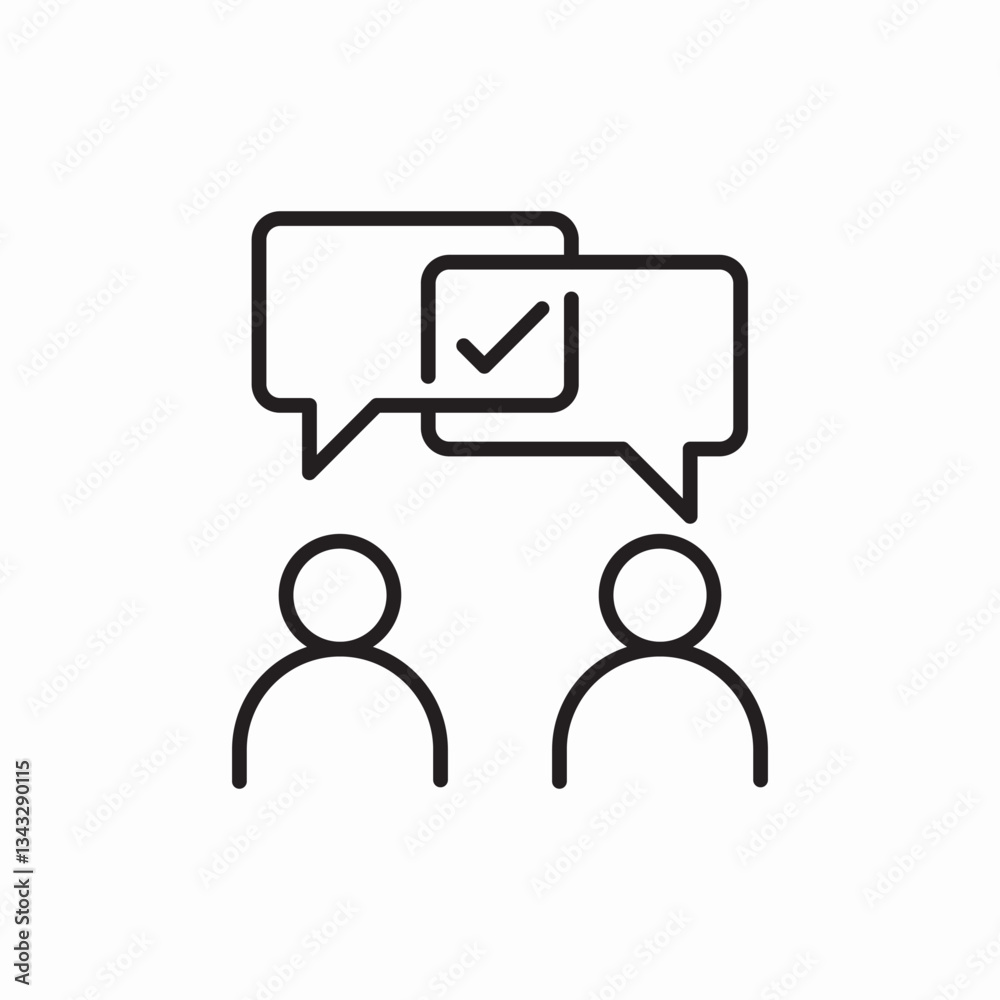chat message check icon vector sign chat message check icon vector sign