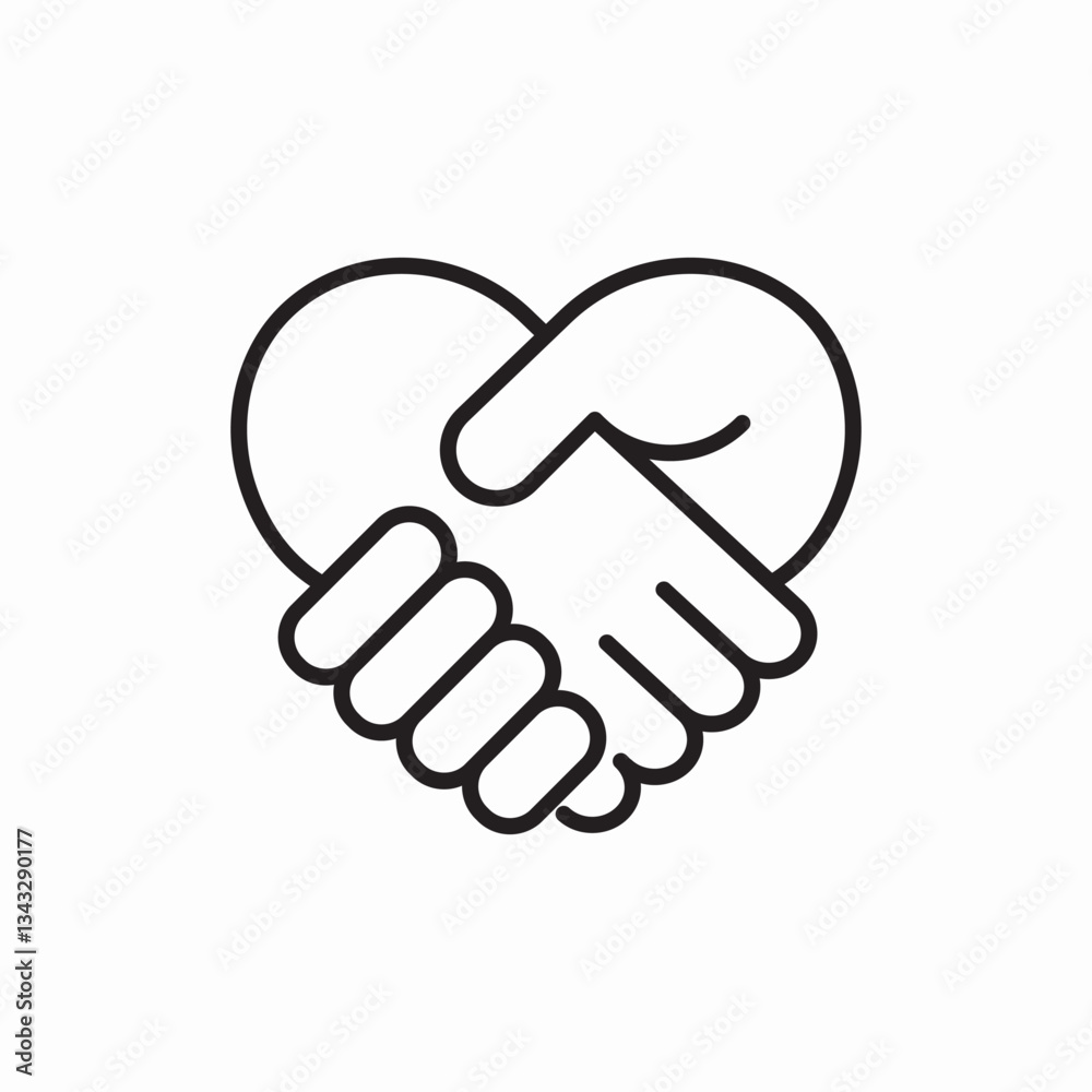 handshake deal partnership icon vector sign handshake deal partnership icon vector sign