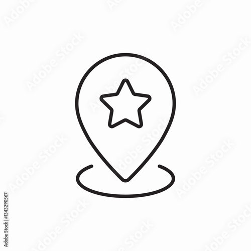 favorite place location icon vector sign