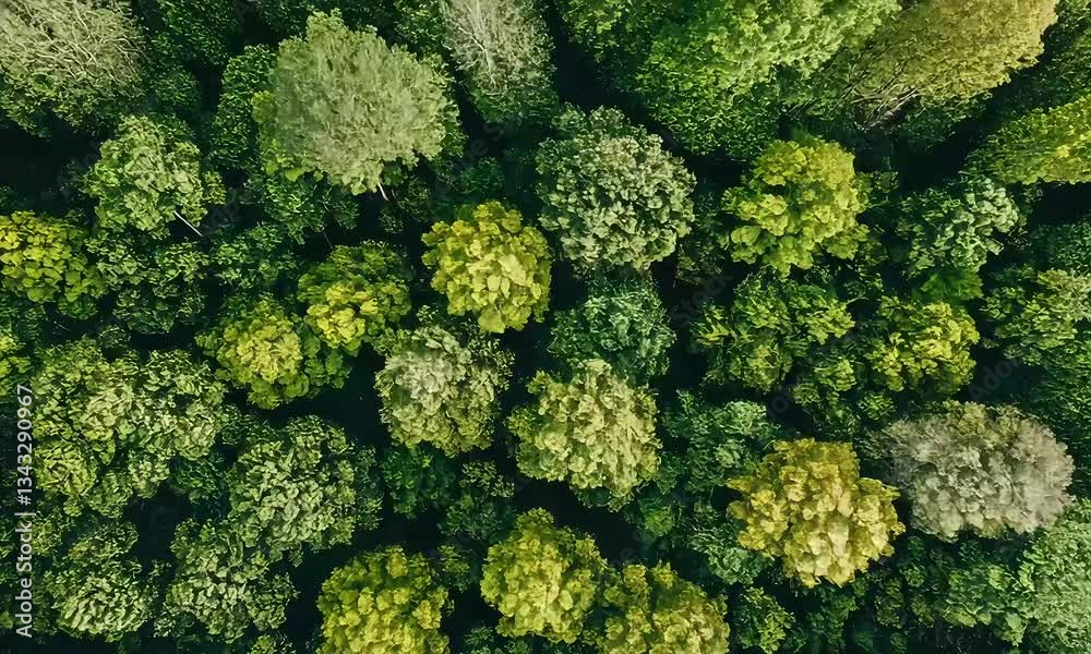 Aerial View of Lush Green Forest Canopy with Diverse Tree Species in Abstract Natural Patterns under Bright Sunlight Aerial View of Lush Green Forest Canopy with Diverse Tree Species in Abstract Natural Patterns under Bright Sunlight