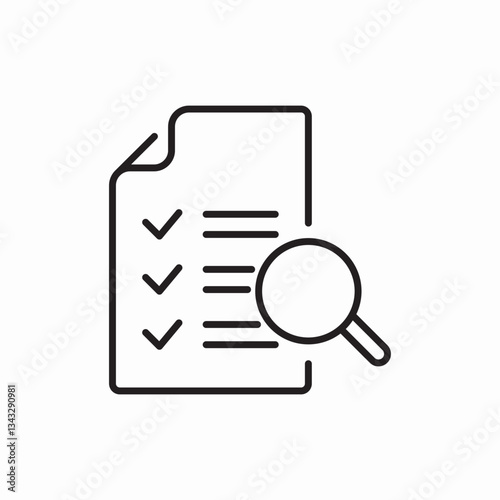document search check icon vector sign