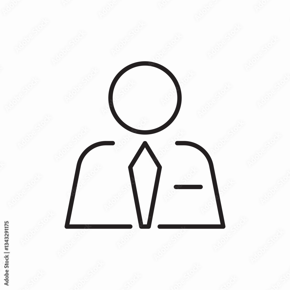 business person profile icon vector sign business person profile icon vector sign