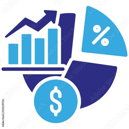 Margin icon in Glyph Dual Color Style. Simple Vector Design. Simple Vector Glyph Icon