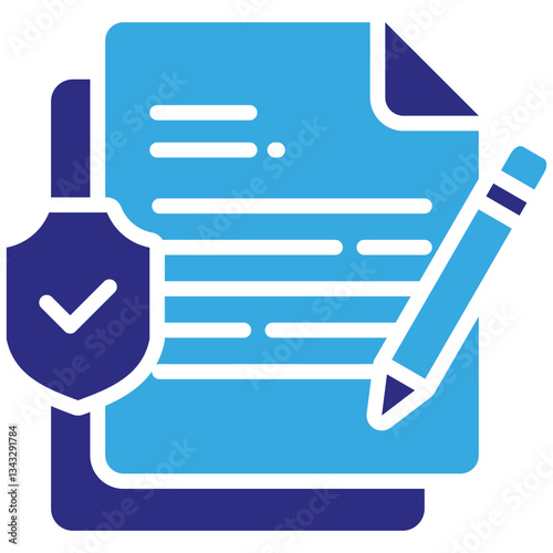Insurance icon in Glyph Dual Color Style. Simple Vector Design. Simple Vector Glyph Icon