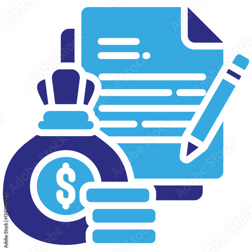 loan icon in Glyph Dual Color Style. Simple Vector Design. Simple Vector Glyph Icon