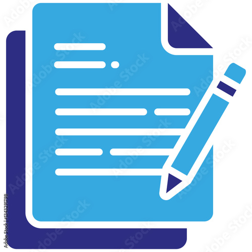 Contract icon in Glyph Dual Color Style. Simple Vector Design. Simple Vector Glyph Icon
