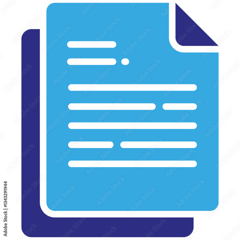 Document icon in Glyph Dual Color Style. Simple Vector Design. Simple Vector Glyph Icon Document icon in Glyph Dual Color Style. Simple Vector Design. Simple Vector Glyph Icon