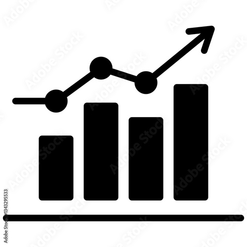 Growth icon in Glyph Style. Simple Vector Design. Simple Vector Glyph Icon