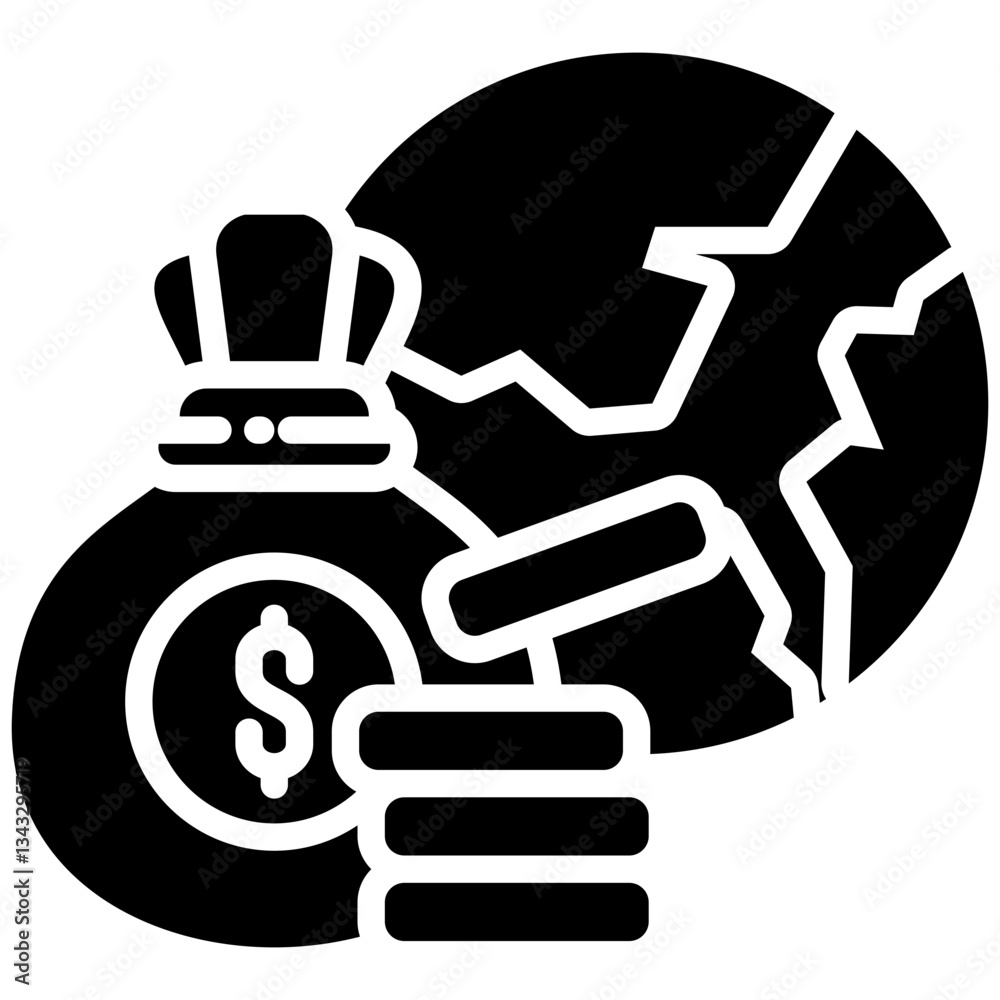 Economic icon in Glyph Style. Simple Vector Design. Simple Vector Glyph Icon Economic icon in Glyph Style. Simple Vector Design. Simple Vector Glyph Icon