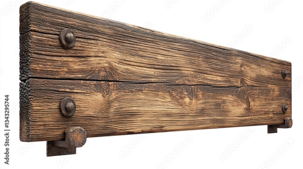 Horizontal Wooden Signboard with Polished Surface and Natural Imperfections Horizontal Wooden Signboard with Polished Surface and Natural Imperfections