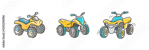 quad bike icon, quad bike vector illustration-simple illustration of quad bike, perfect for quad bike logos and icons
