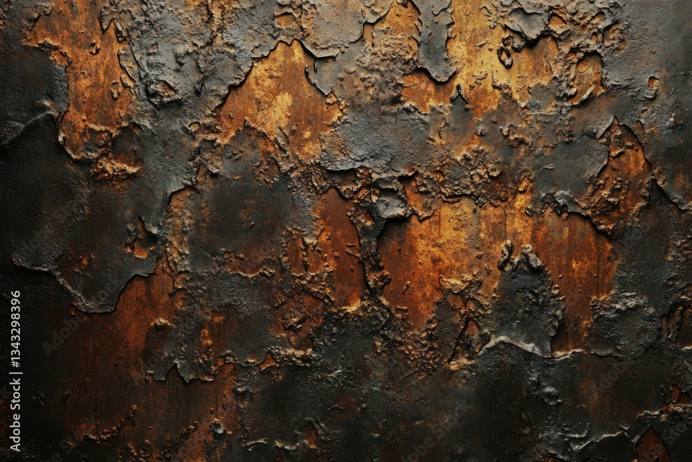 Weathered rusted metal surface texture. AI image Weathered rusted metal surface texture. AI image