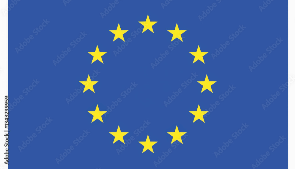European Union flag with yellow stars on deep blue background, unity European Union flag with yellow stars on deep blue background, unity
