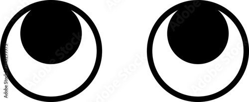 Illustration of eye movements 눈동자 움직임 일러스트