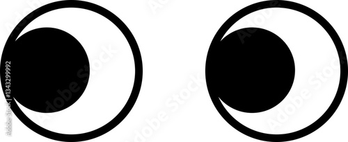 Illustration of eye movements 눈동자 움직임 일러스트