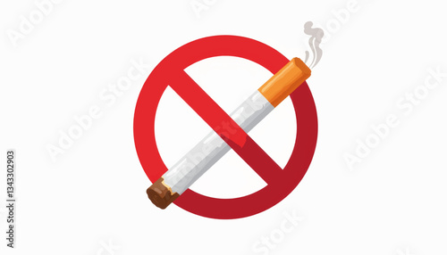 Tobacco-free badge design featuring crossed-out cigarette, health awareness
