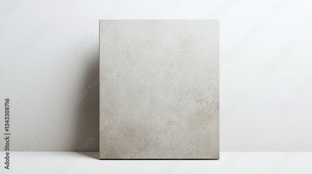 Fototapeta premium Blank Square Stone Signboard with Polished Surface and Uneven Edges