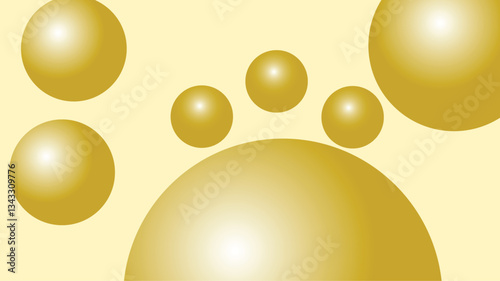 Gold 3D bubble background