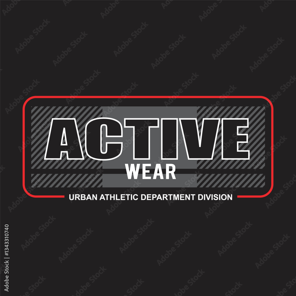 Fototapeta premium active wear design typography vector illustration