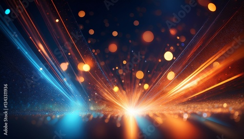 colorful glow sparks of light texture orange red rays on dark blue abstract layer black background crystal flare abstract effect holographic sunlight reflection wallpaper colorful glare bokeh