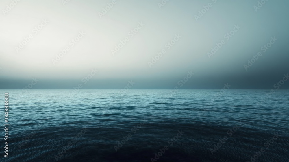 Obraz premium A flowing gradient of inky darkness and aquamarine blending seamlessly, mirroring the meditative beauty of the open sea