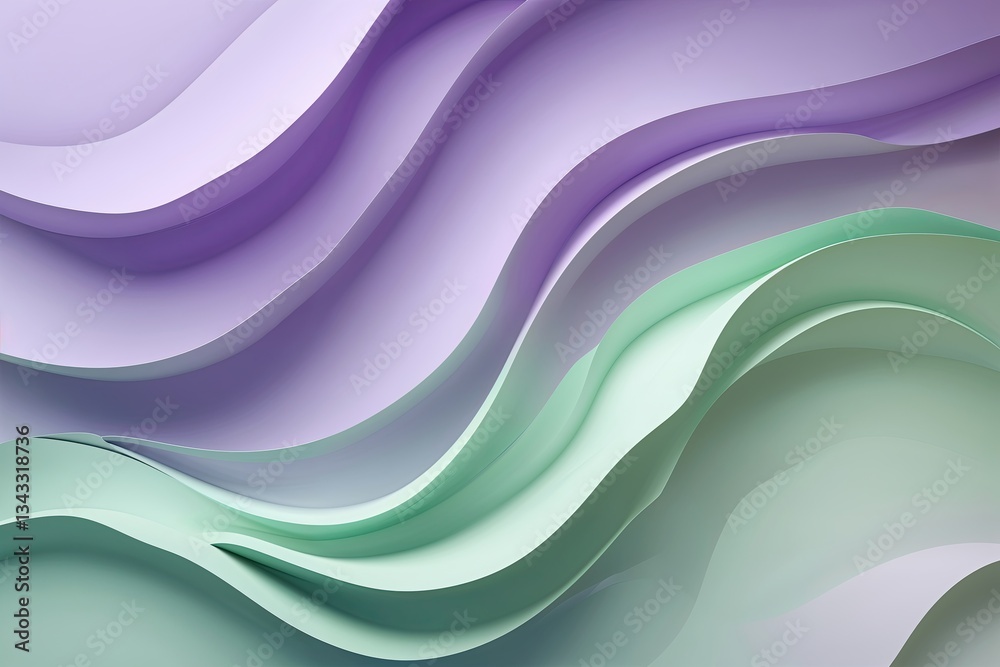Lavender and Mint Green Soft Gradient Background with Abstract Harmonious Design Lavender and Mint Green Soft Gradient Background with Abstract Harmonious Design
