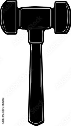Hand-Drawn Gavel Illustration