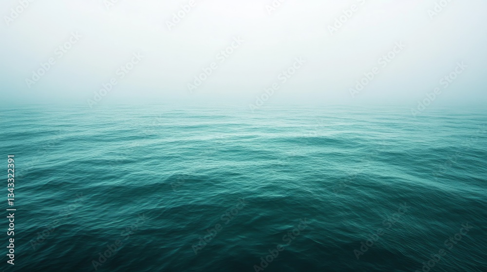 Fototapeta premium Ethereal seascape abstraction with a green-to-aquamarine gradient, embodying tranquility and deep-sea wonder