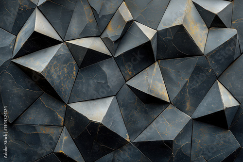 A bold black 3D background ...