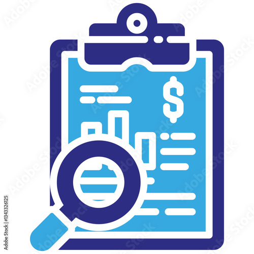 Business analysis icon in Glyph Dual Color Style. Simple Vector Design. Simple Vector Glyph Icon