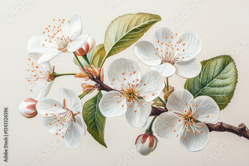 A detailed botanical illust...