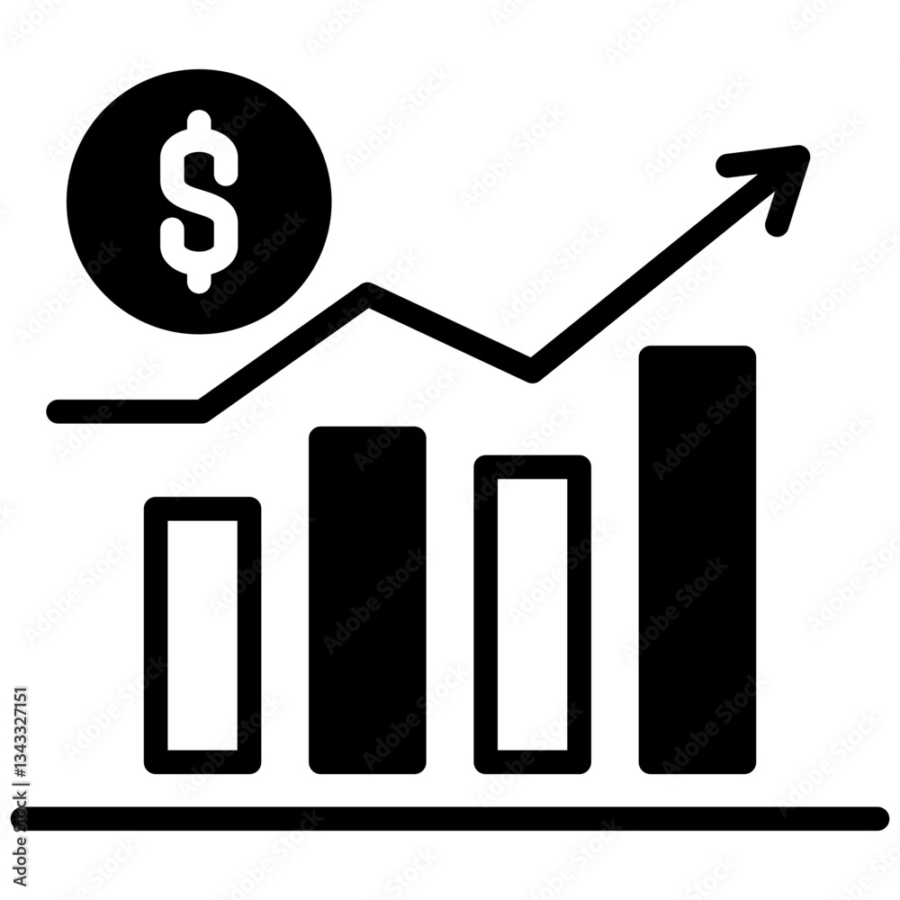 Profit icon in Mix Filled Style. Simple Vector Design. Simple Vector Outline Filled Icon Profit icon in Mix Filled Style. Simple Vector Design. Simple Vector Outline Filled Icon