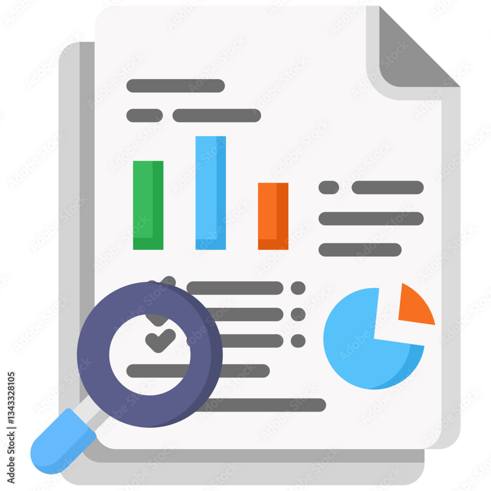 Data analysis icon in Flat Color Style. Simple Vector Design. Simple Vector Flat Icon Data analysis icon in Flat Color Style. Simple Vector Design. Simple Vector Flat Icon