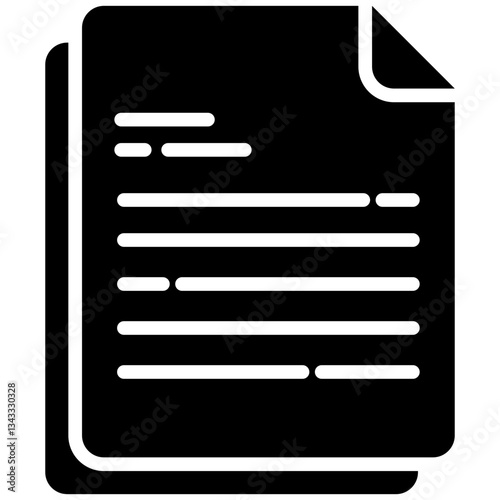 Contract icon in Glyph Style. Simple Vector Design. Simple Vector Glyph Icon