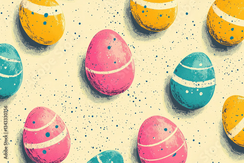A seamless Easter pattern, ...