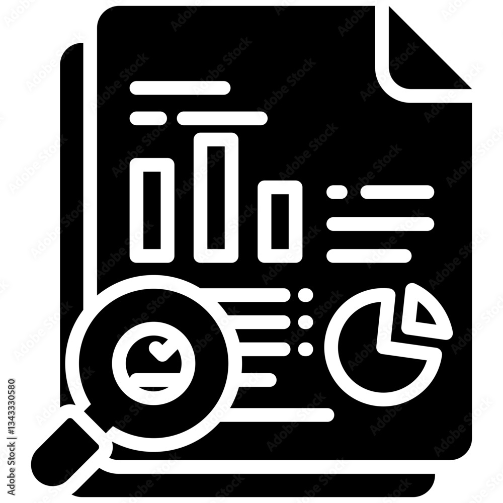 Data analysis icon in Glyph Style. Simple Vector Design. Simple Vector Glyph Icon Data analysis icon in Glyph Style. Simple Vector Design. Simple Vector Glyph Icon