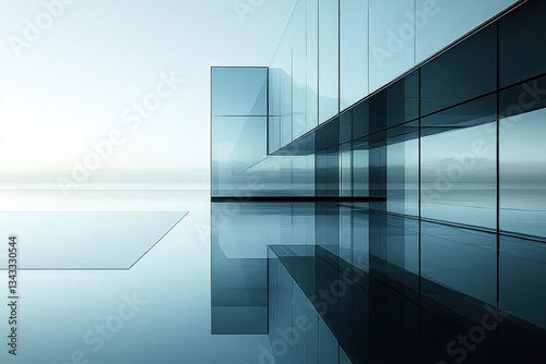 A sleek glass black backgro...