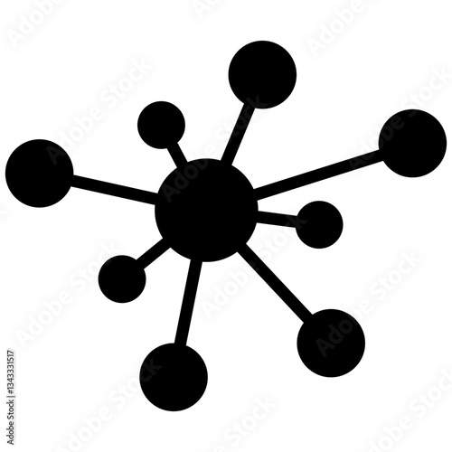 Network icon in Glyph Style. Simple Vector Design. Simple Vector Glyph Icon