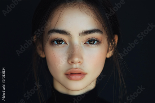 A striking portrait of a wo...