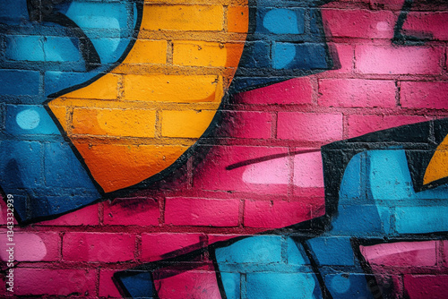 A vibrant graffiti wall in ...