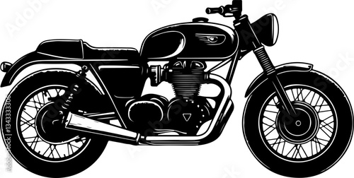 vintag motorcycle illustration